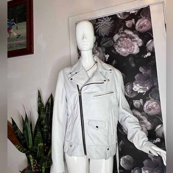 Golden Bear The Brannan - white Lapelled motor Jacket - Picture 1 of 6